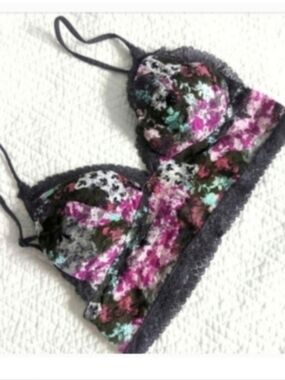 Stretch Lace Floral Bralette Multicolor Feminine Sexy Lingerie